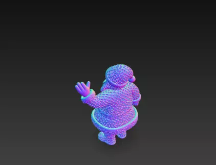 3D Santa Claus Model Merry Christmas Scene 3D print model_9