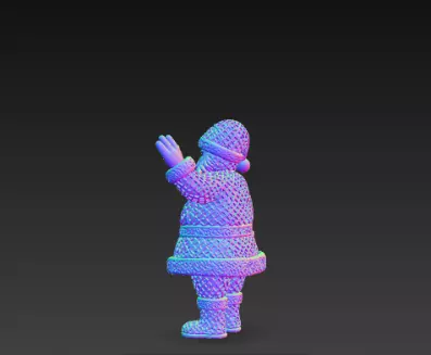 3D Santa Claus Model Merry Christmas Scene 3D print model_5