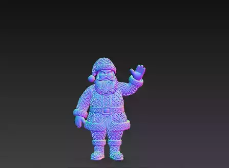 3D Santa Claus Model Merry Christmas Scene 3D print model