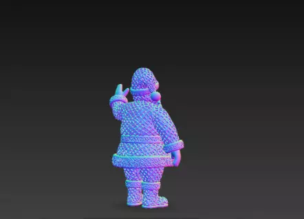 3D Santa Claus Model Merry Christmas Scene 3D print model_3