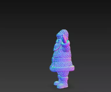 3D Santa Claus Model Merry Christmas Scene 3D print model_6