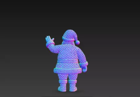 3D Santa Claus Model Merry Christmas Scene 3D print model_4