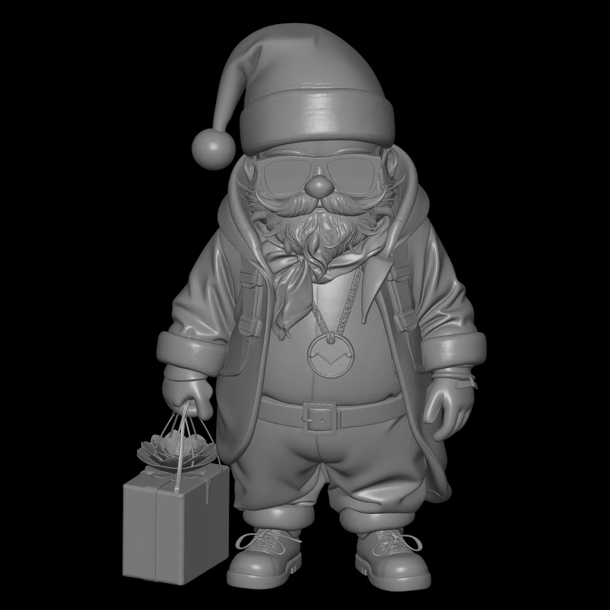 Christmas Santa Claus model 3D print model_0