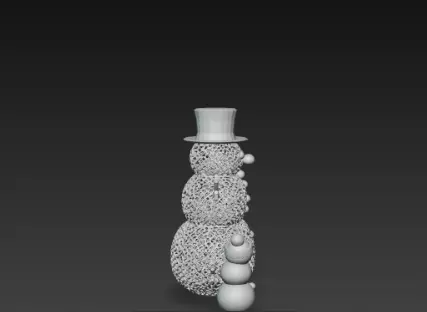 3D Snowman Family Model Merry Christmas Scene 3D print model_3