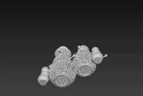 3D Snowman Family Model Merry Christmas Scene 3D print model_15