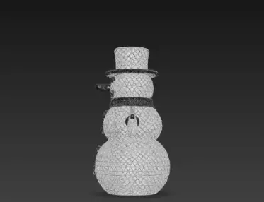 3D Christmas Snowman Model Winter Holiday Scene 3D print model_5
