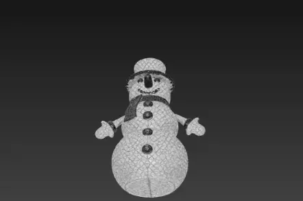 3D Christmas Snowman Model Winter Holiday Scene 3D print model_13