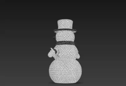 3D Christmas Snowman Model Winter Holiday Scene 3D print model_4