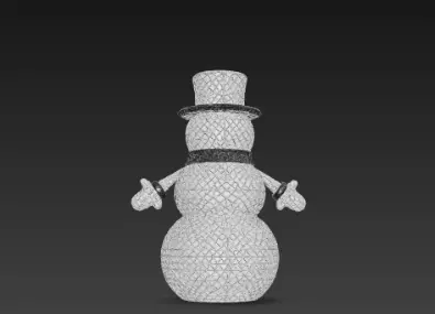 3D Christmas Snowman Model Winter Holiday Scene 3D print model_3