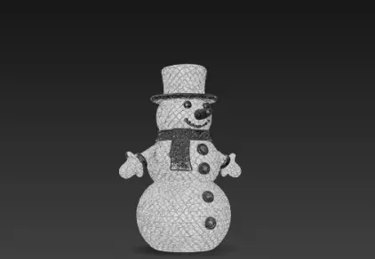 3D Christmas Snowman Model Winter Holiday Scene 3D print model_1