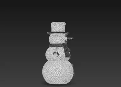 3D Christmas Snowman Model Winter Holiday Scene 3D print model_2