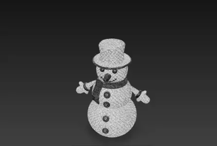 3D Christmas Snowman Model Winter Holiday Scene 3D print model_7