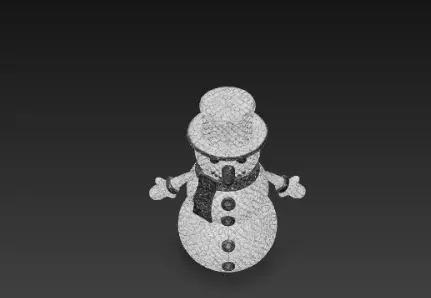 3D Christmas Snowman Model Winter Holiday Scene 3D print model_8