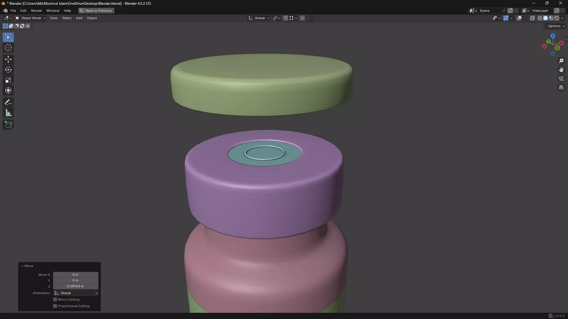 Injection Vial PBR Low-poly 3D model_16