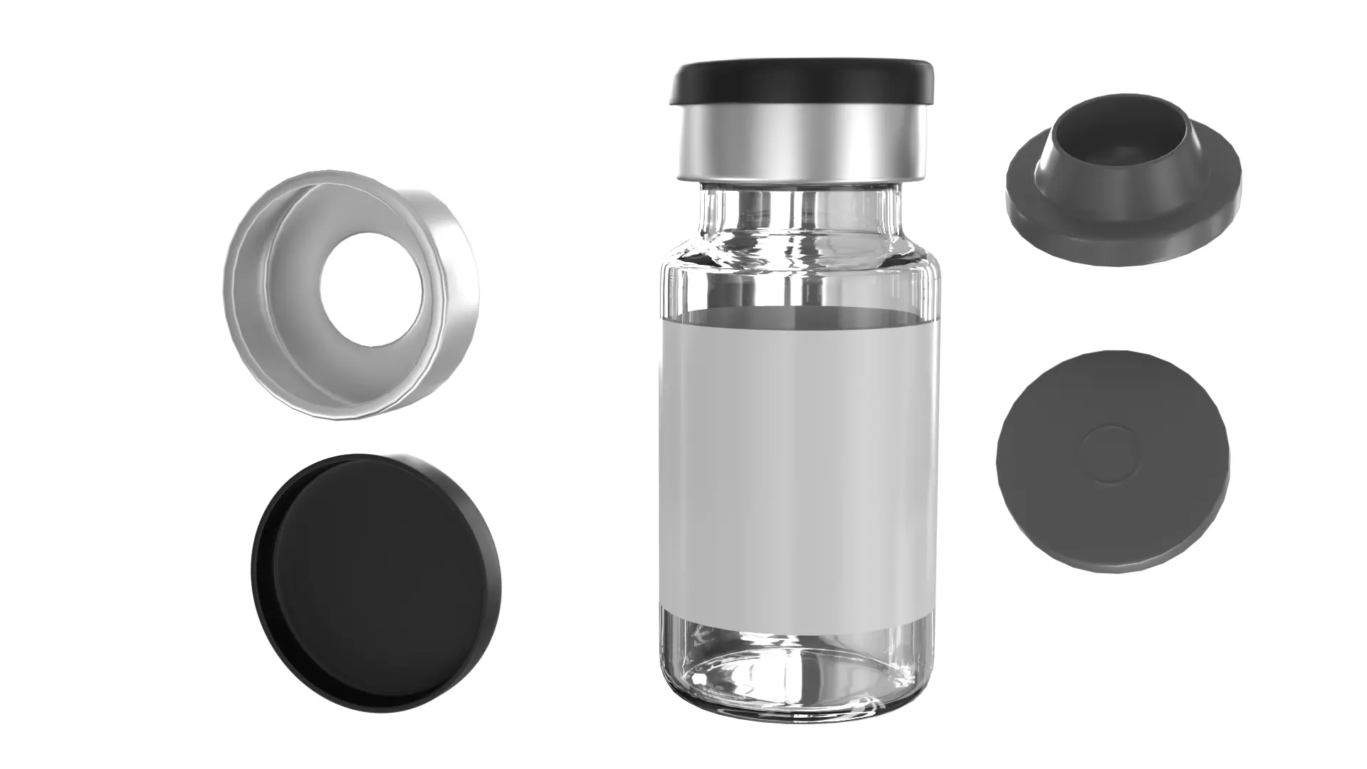 Injection Vial PBR Low-poly 3D model_0