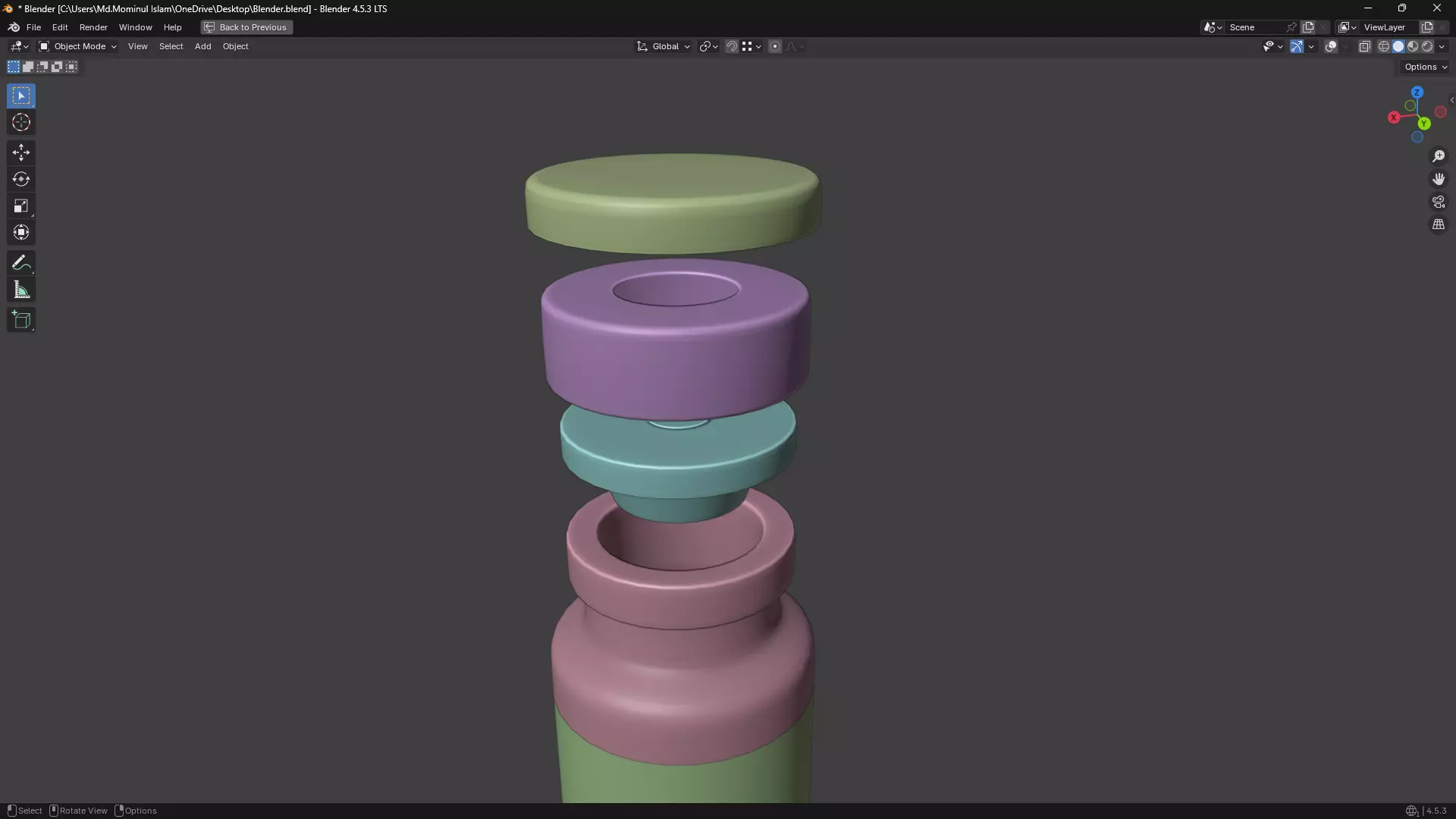 Injection Vial PBR Low-poly 3D model_19