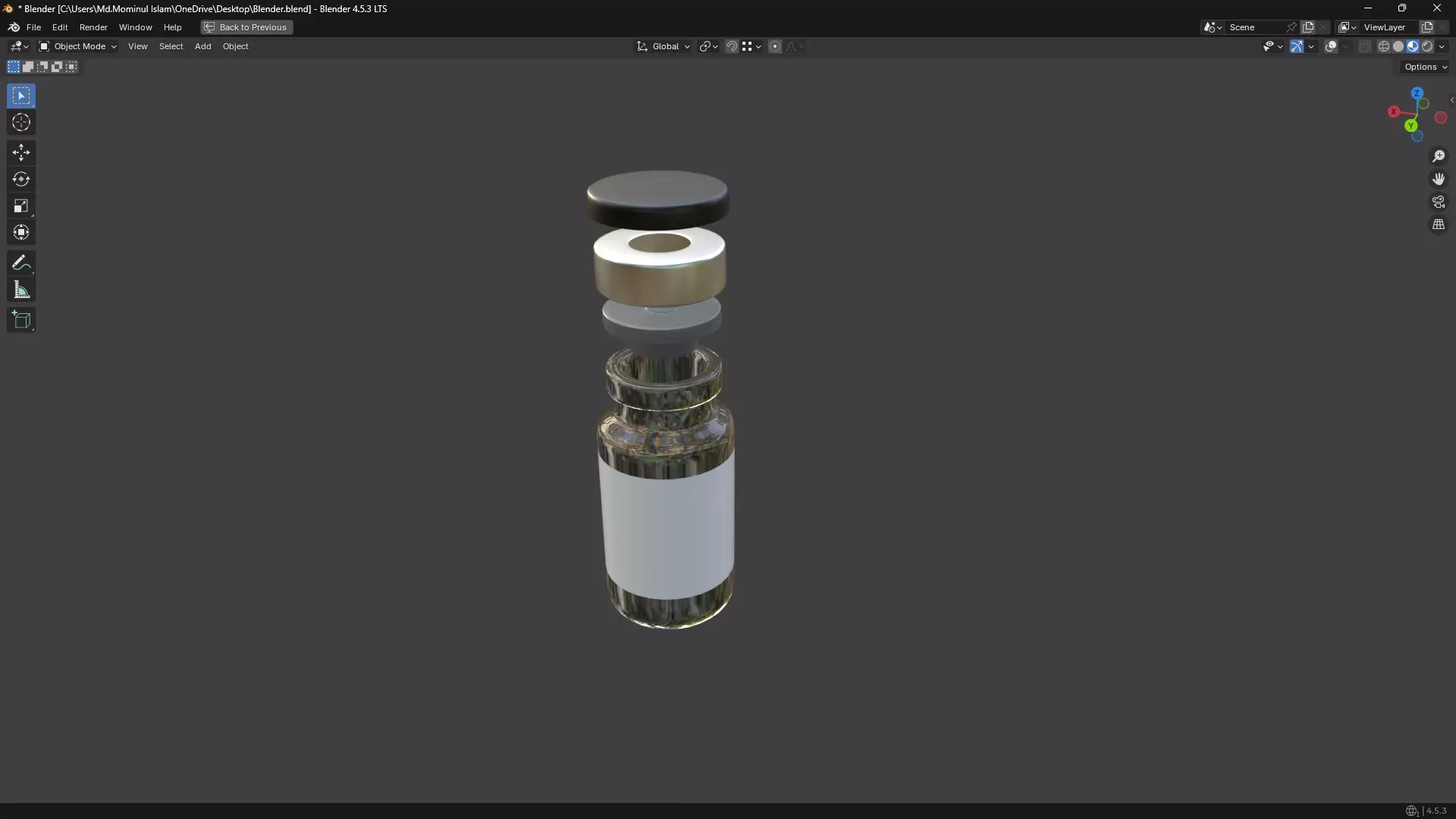 Injection Vial PBR Low-poly 3D model_20