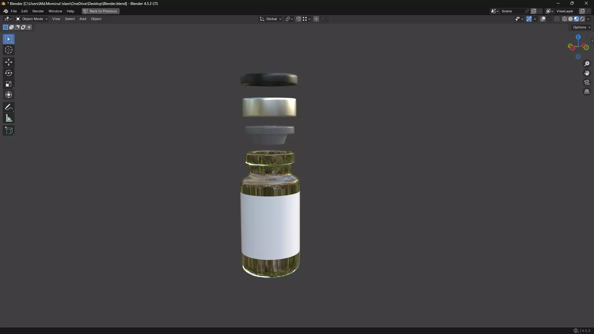 Injection Vial PBR Low-poly 3D model_21