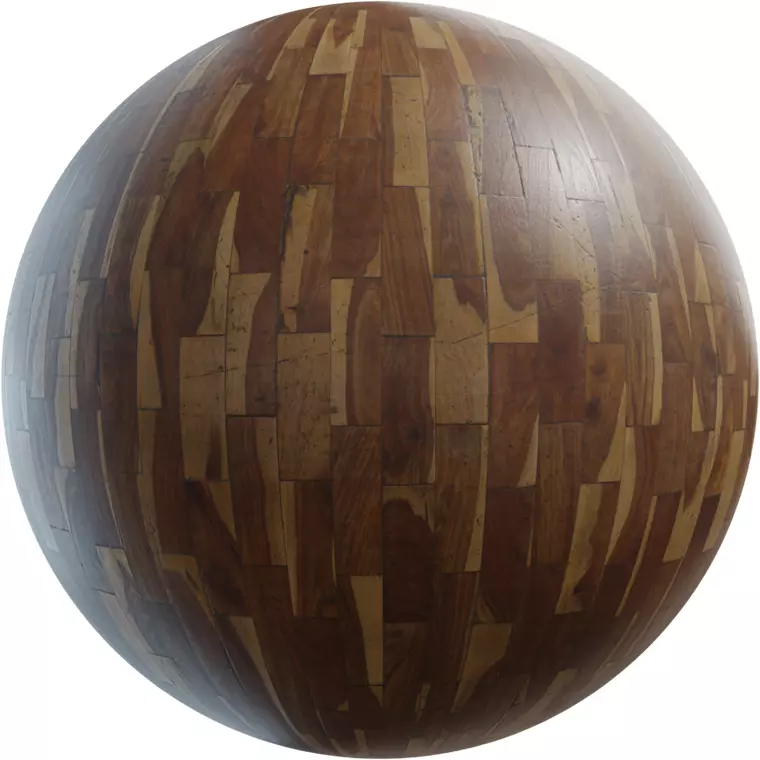 Parquet Wood Blocks PBR Texture Texture_0