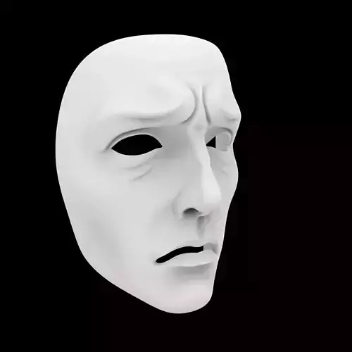 Nervous Expression Mask 3D Print Model
