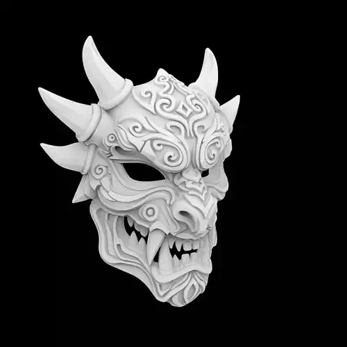 Tribal Dragon Mask 3D Print Model