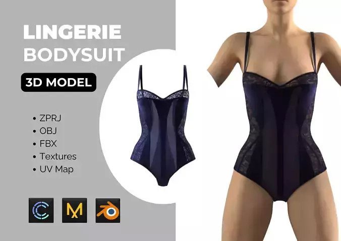 Women Lingerie Velvet Bodysuit