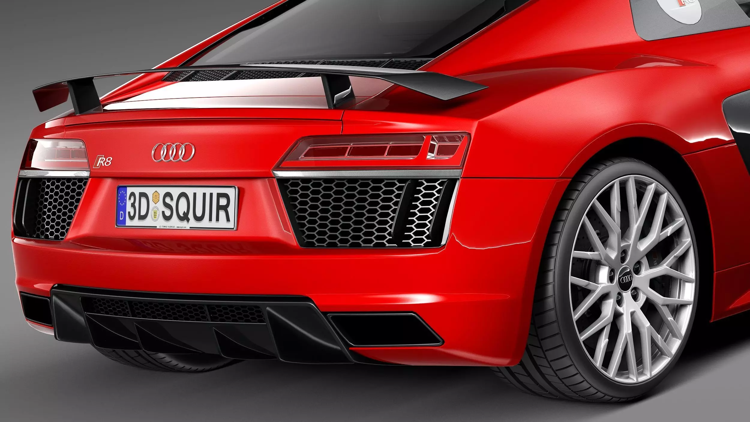 Audi R8 V10 Plus 2016 3D model_3