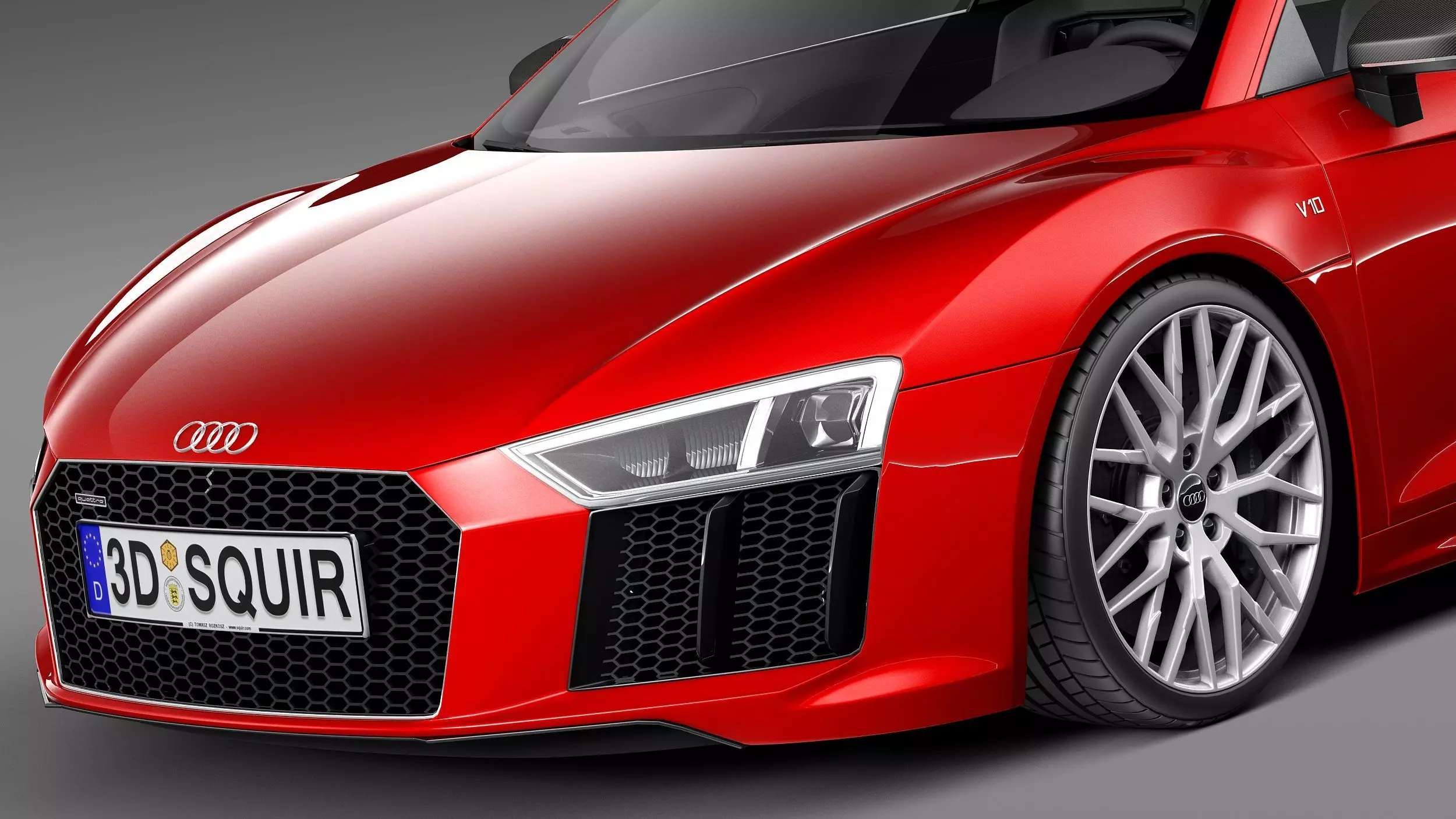 Audi R8 V10 Plus 2016 3D model_2