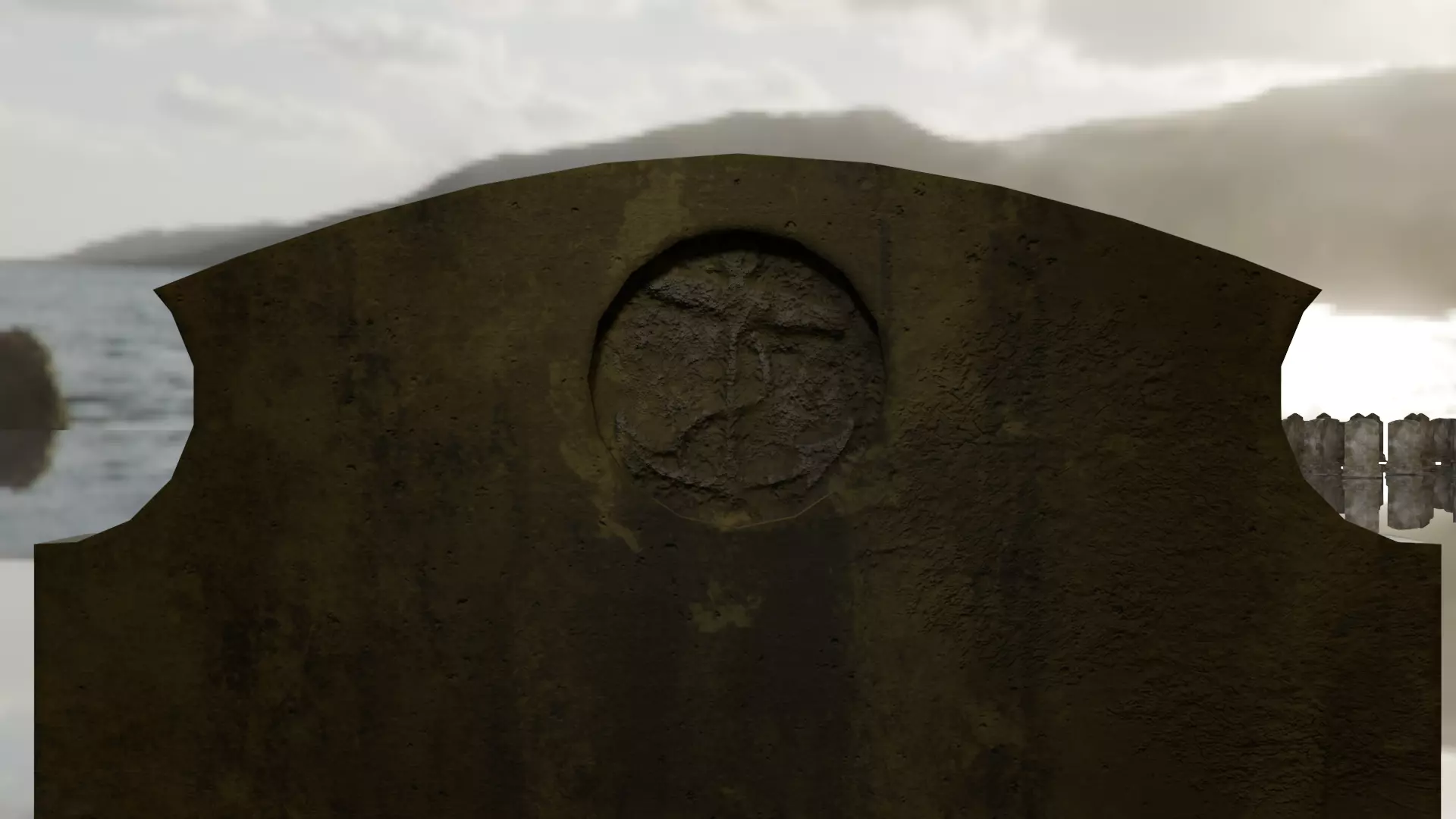 Gravestones Set Low-poly 3D model_11