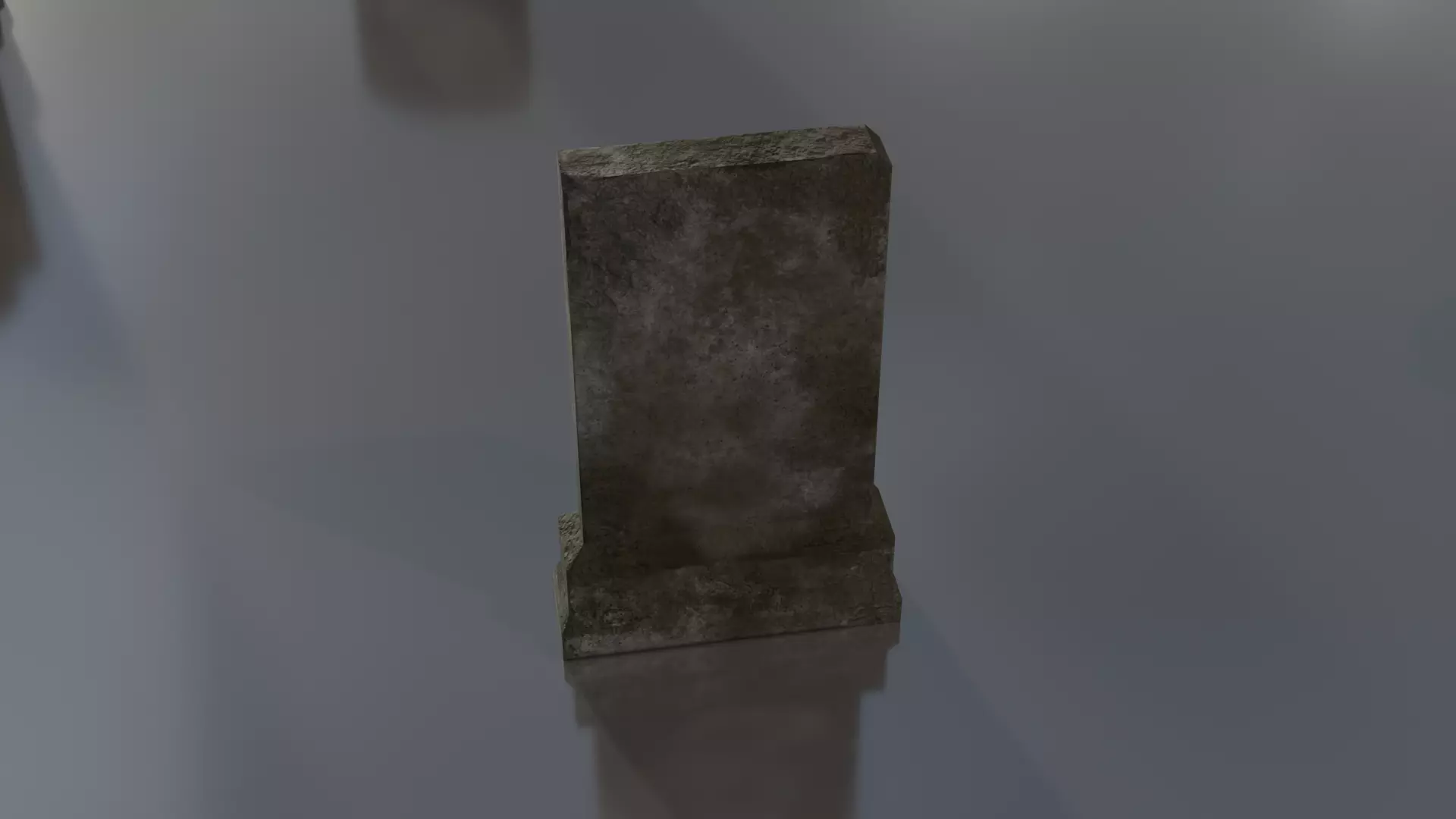 Gravestones Set Low-poly 3D model_4