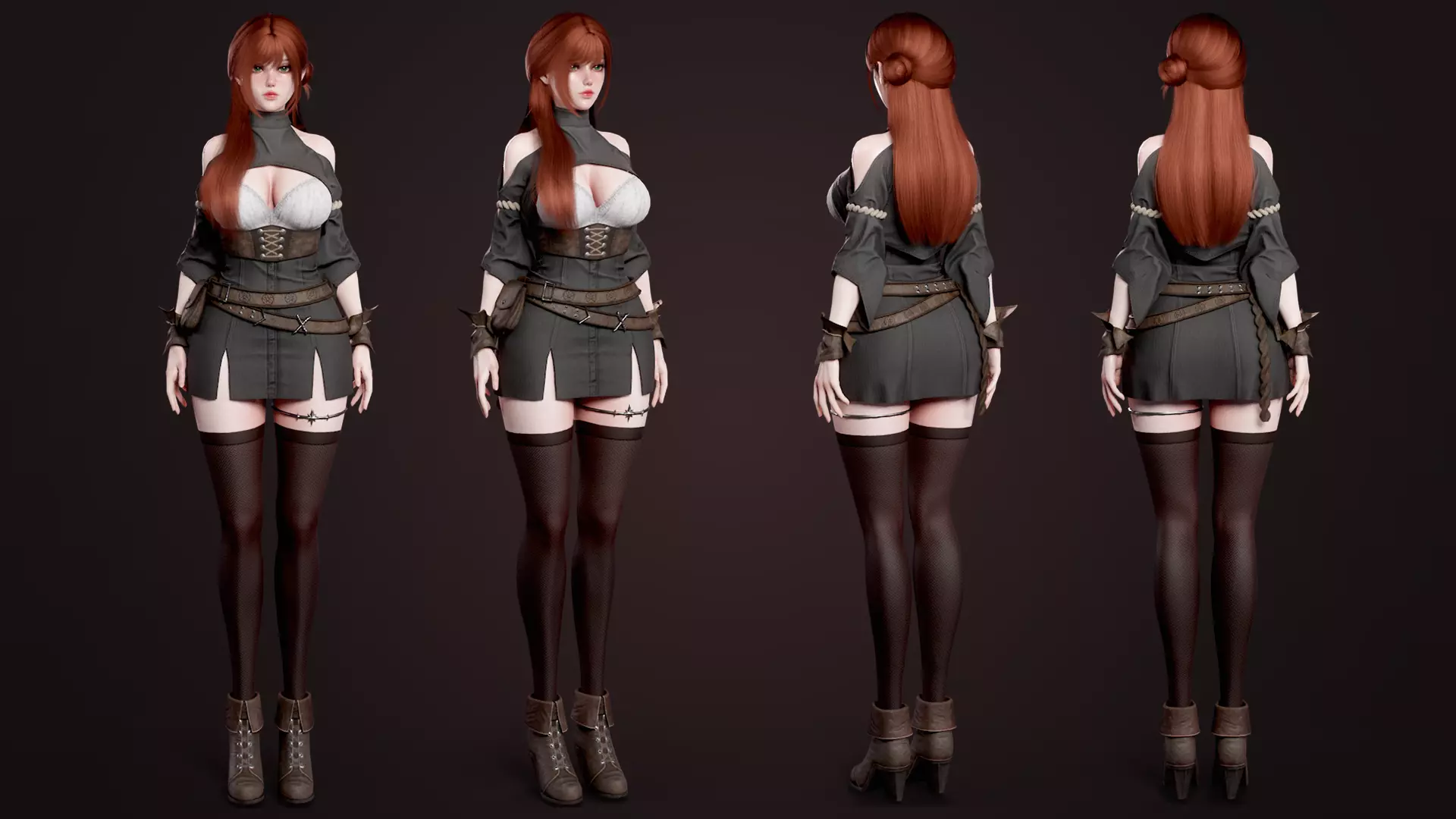 Fantasy Girls Bundle 3D Model Collection_5