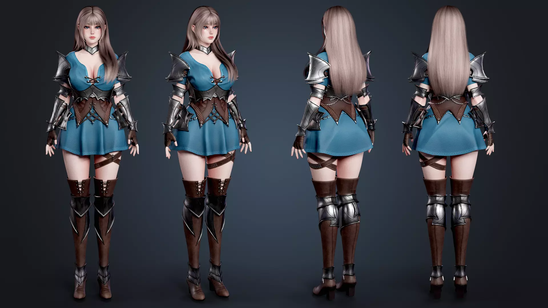 Fantasy Girls Bundle 3D Model Collection_4