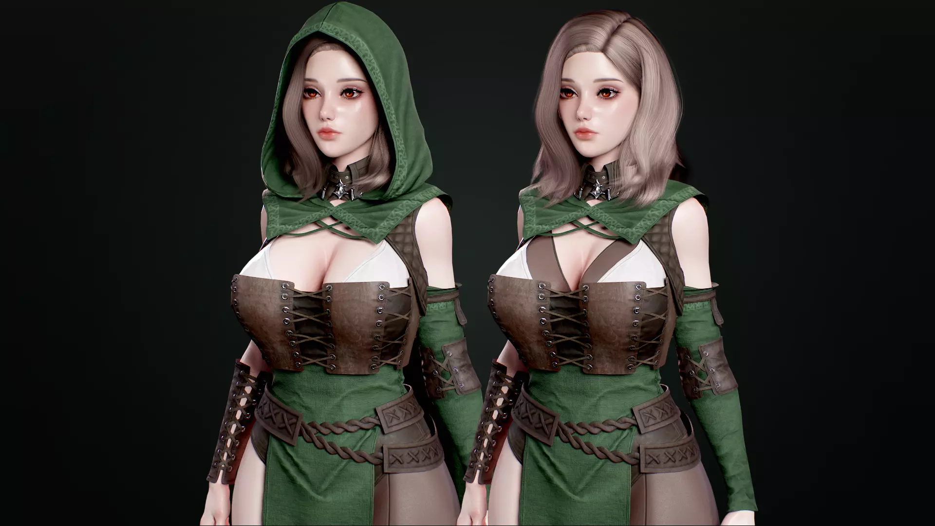 Fantasy Girls Bundle 3D Model Collection_7