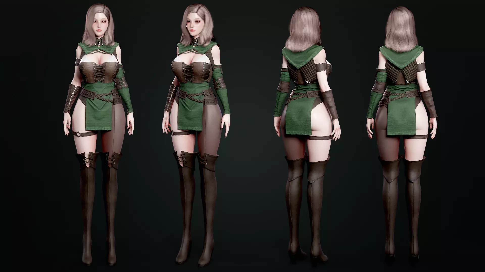 Fantasy Girls Bundle 3D Model Collection_2