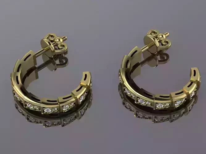 Bulgari Earrings Serpenti Jewelry Gold 3D print model