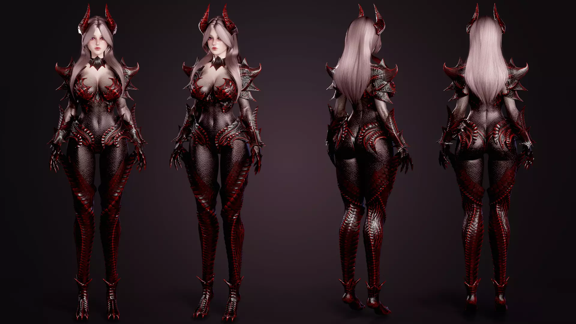 Dragon Girls Pack 3D Model Collection_8