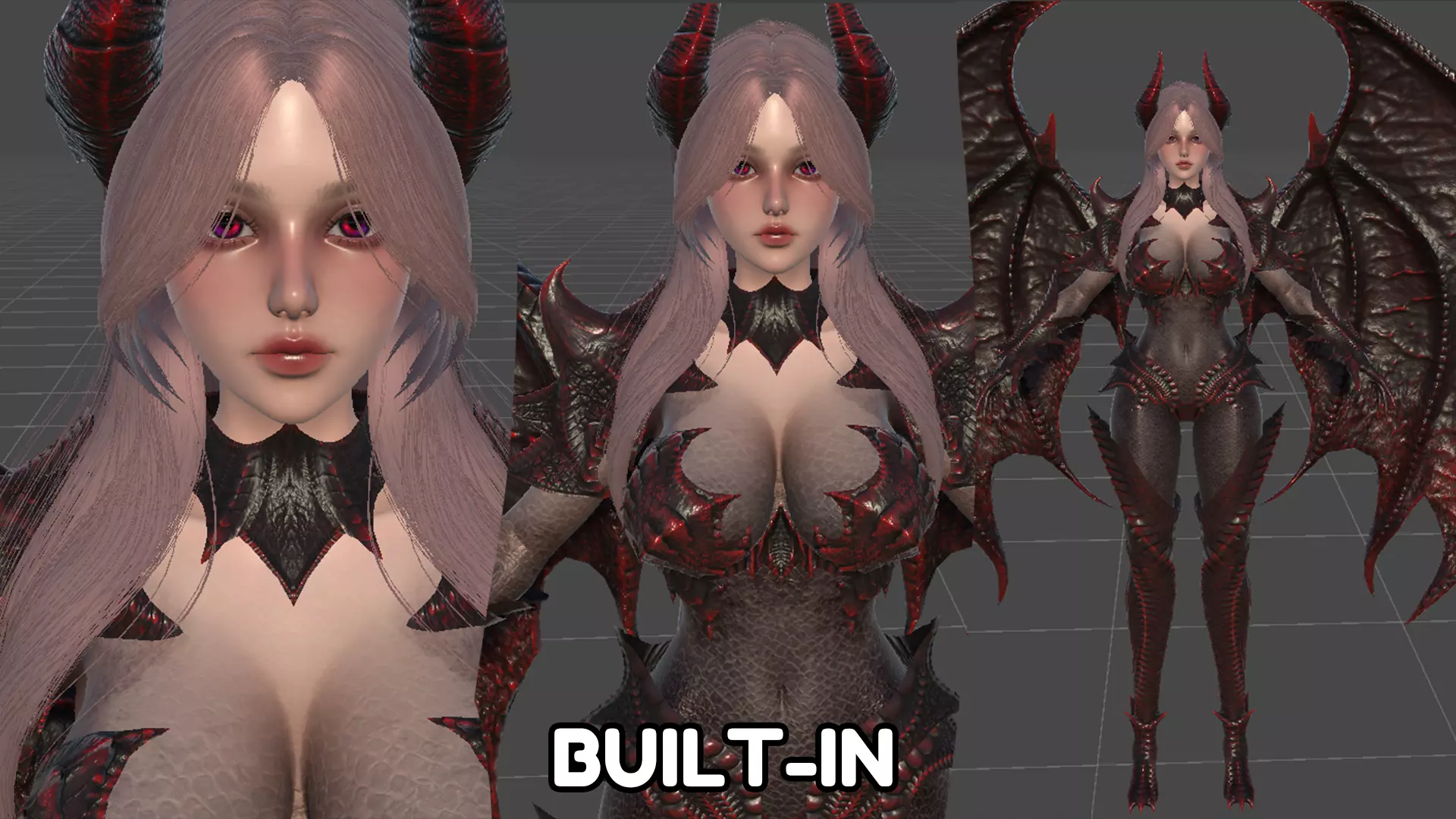 Dragon Girls Pack 3D Model Collection_33