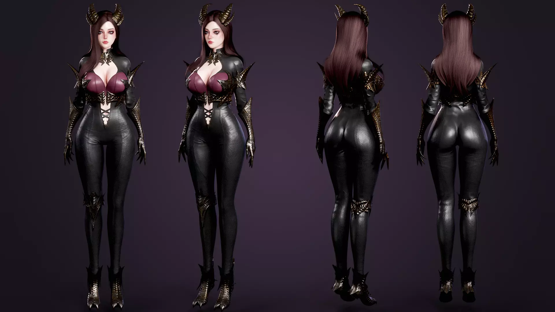 Dragon Girls Pack 3D Model Collection_6