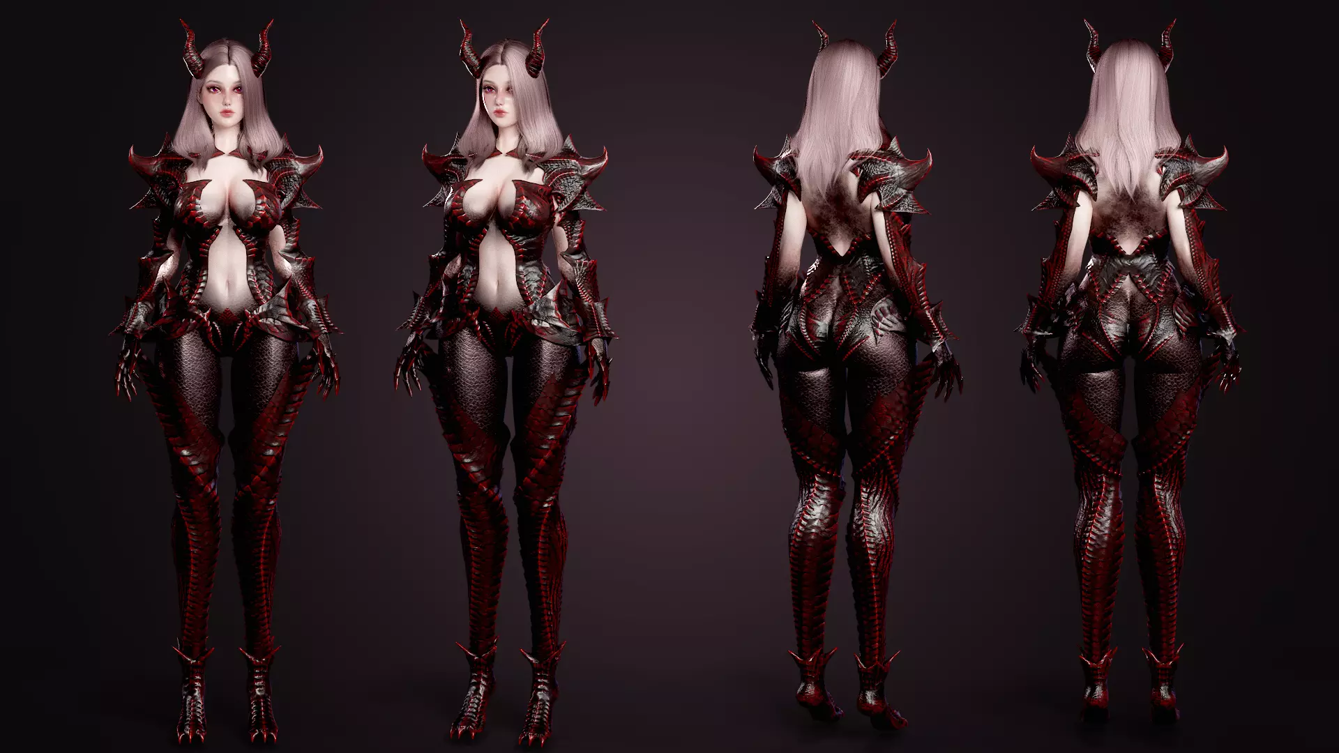 Dragon Girls Pack 3D Model Collection_9