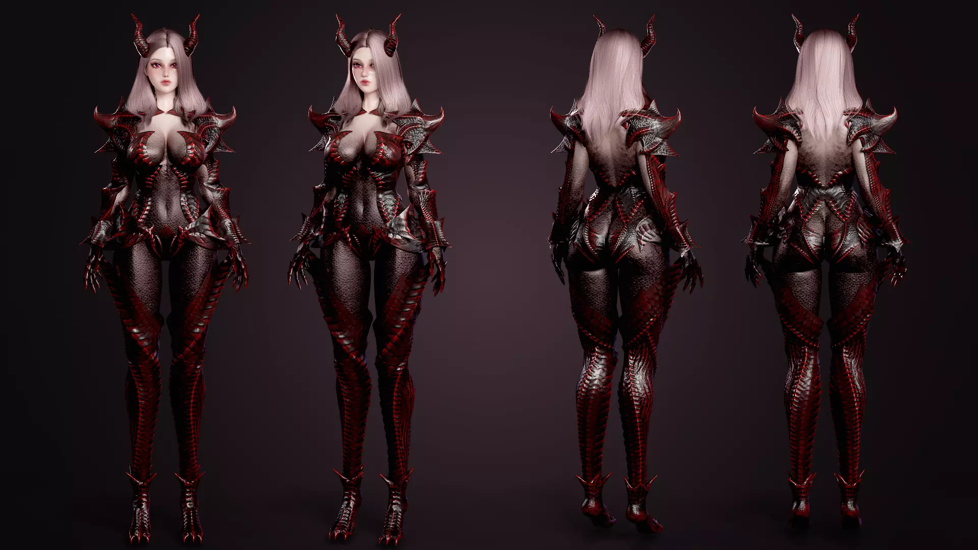 Dragon Girls Pack 3D Model Collection_10