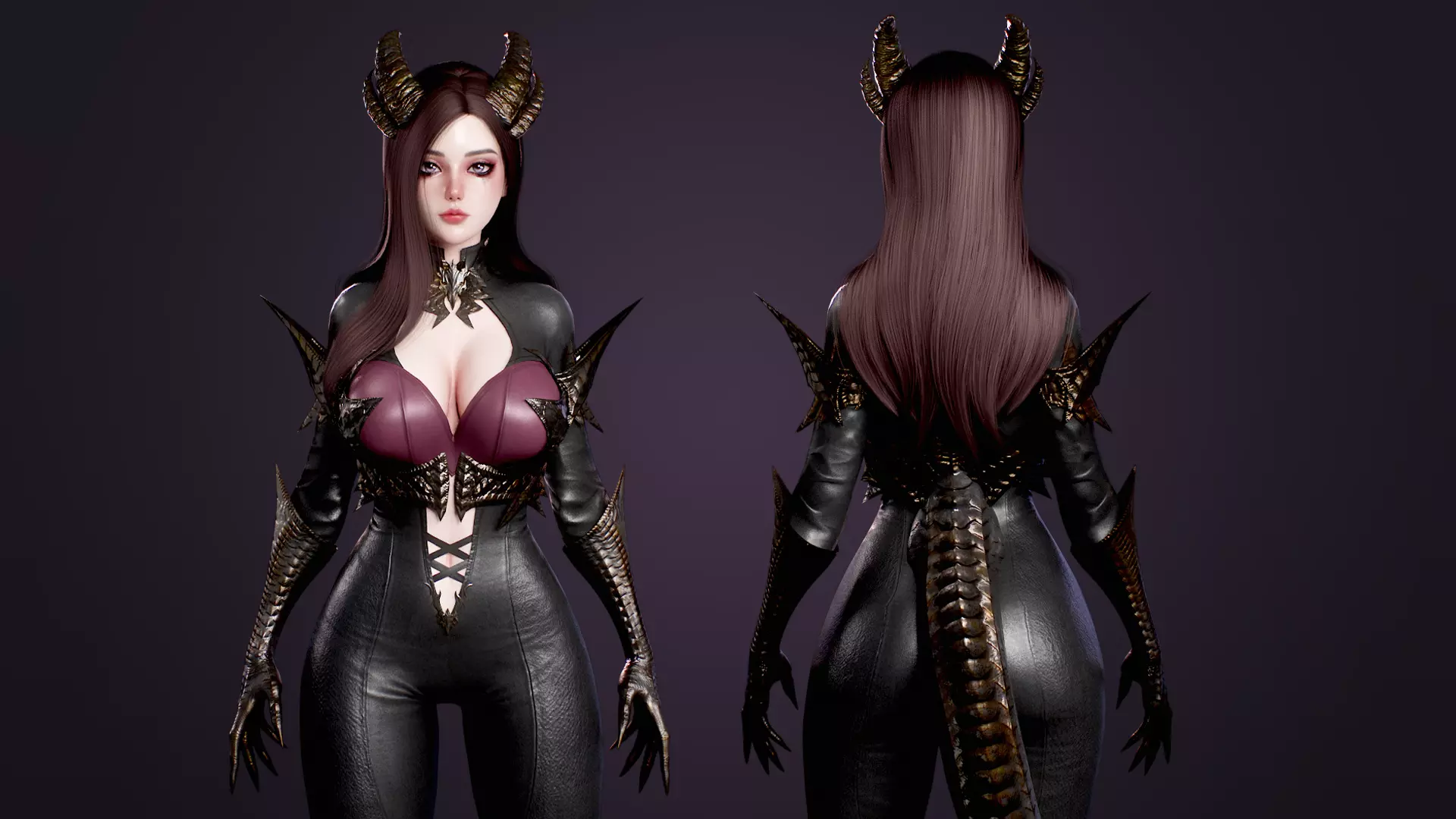 Dragon Girls Pack 3D Model Collection_3
