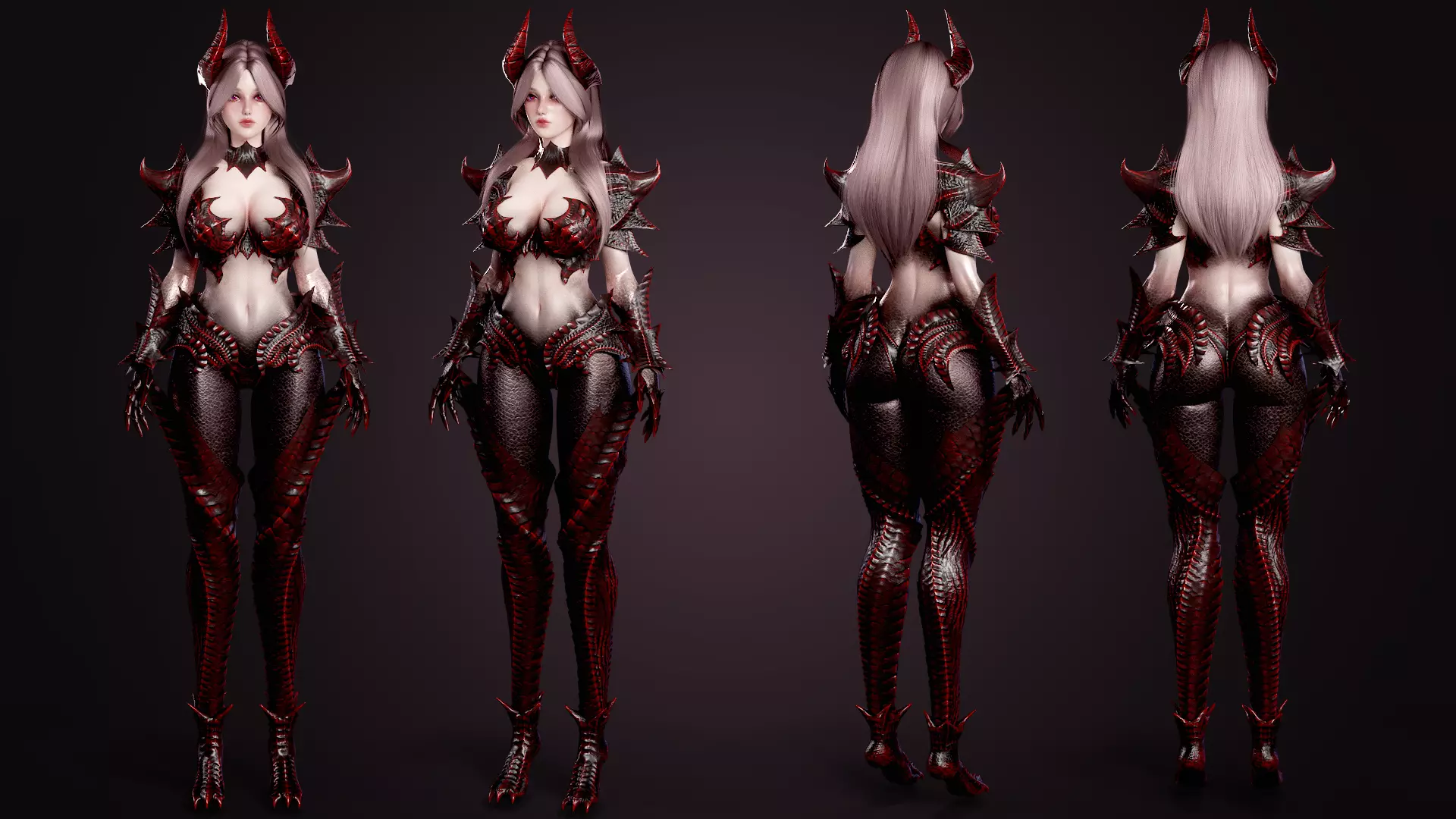 Dragon Girls Pack 3D Model Collection_7