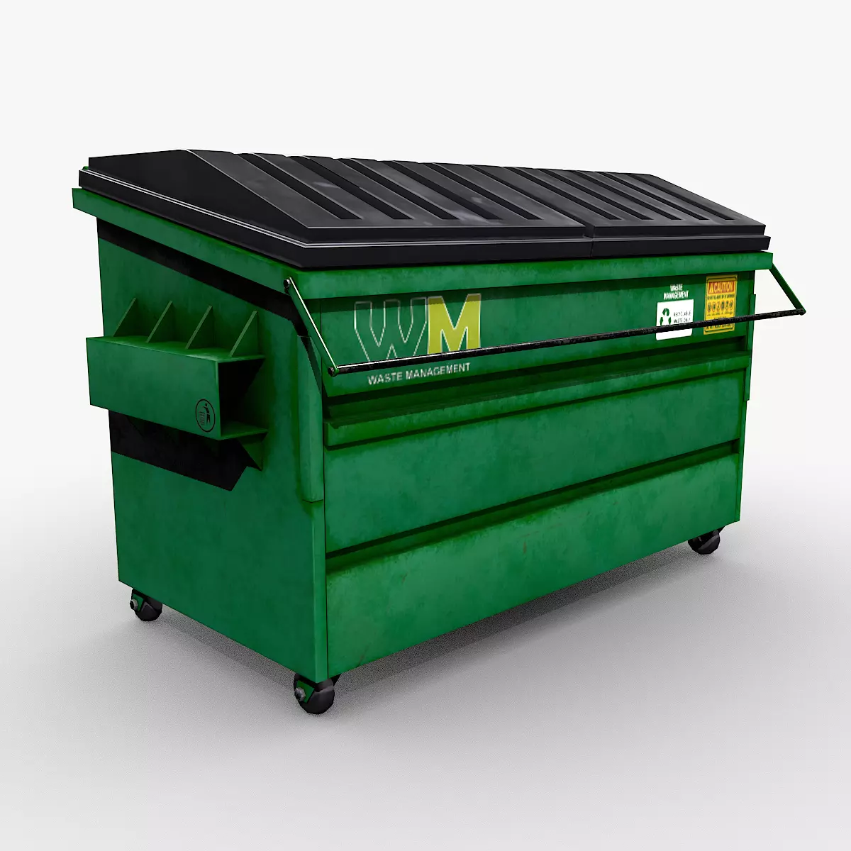 Industrial Dumpster Low-poly 3D model_12