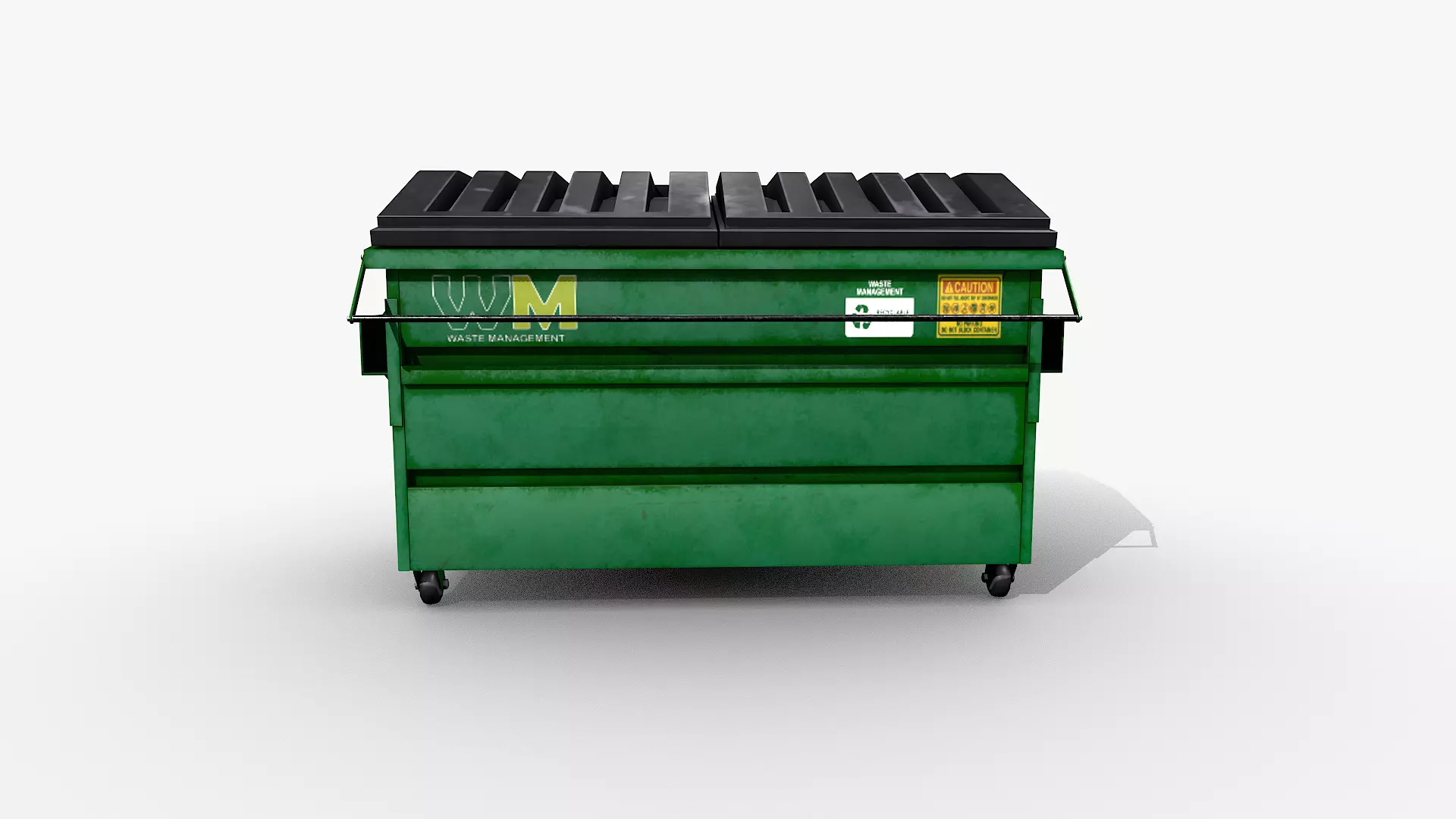 Industrial Dumpster Low-poly 3D model_13