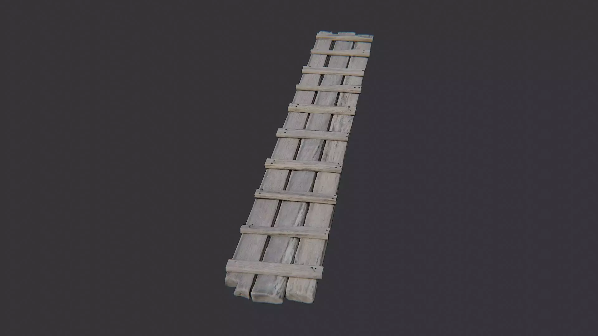 Industrial Plank Bridge Segment for Visualization Low-poly 3D model_3