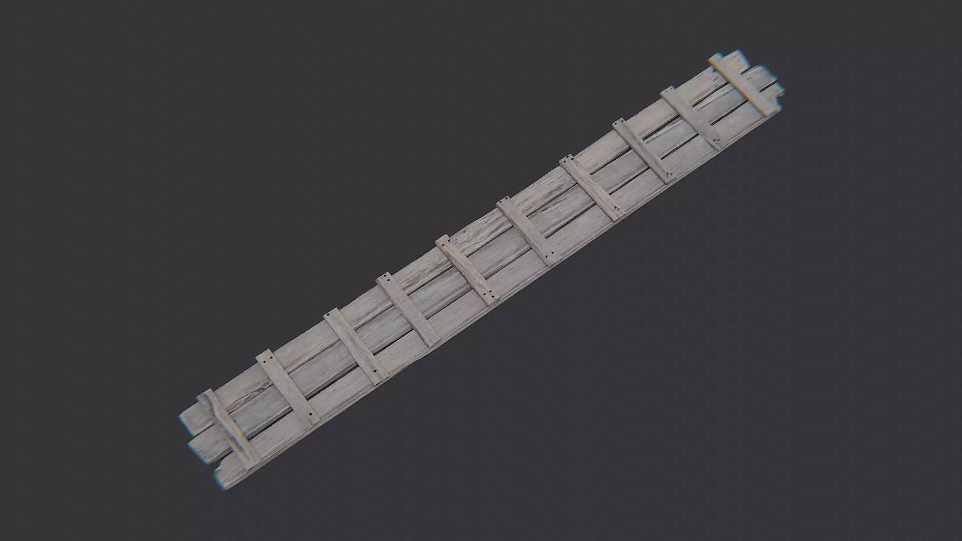 Industrial Plank Bridge Segment for Visualization Low-poly 3D model_4