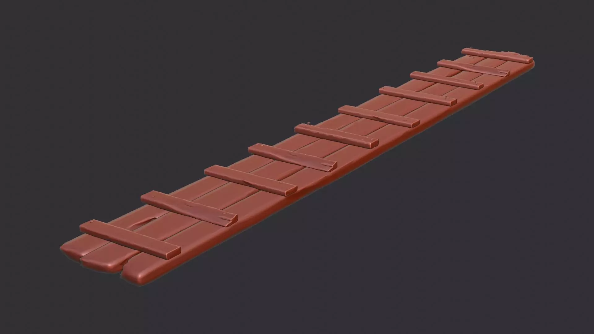 Industrial Plank Bridge Segment for Visualization Low-poly 3D model_6