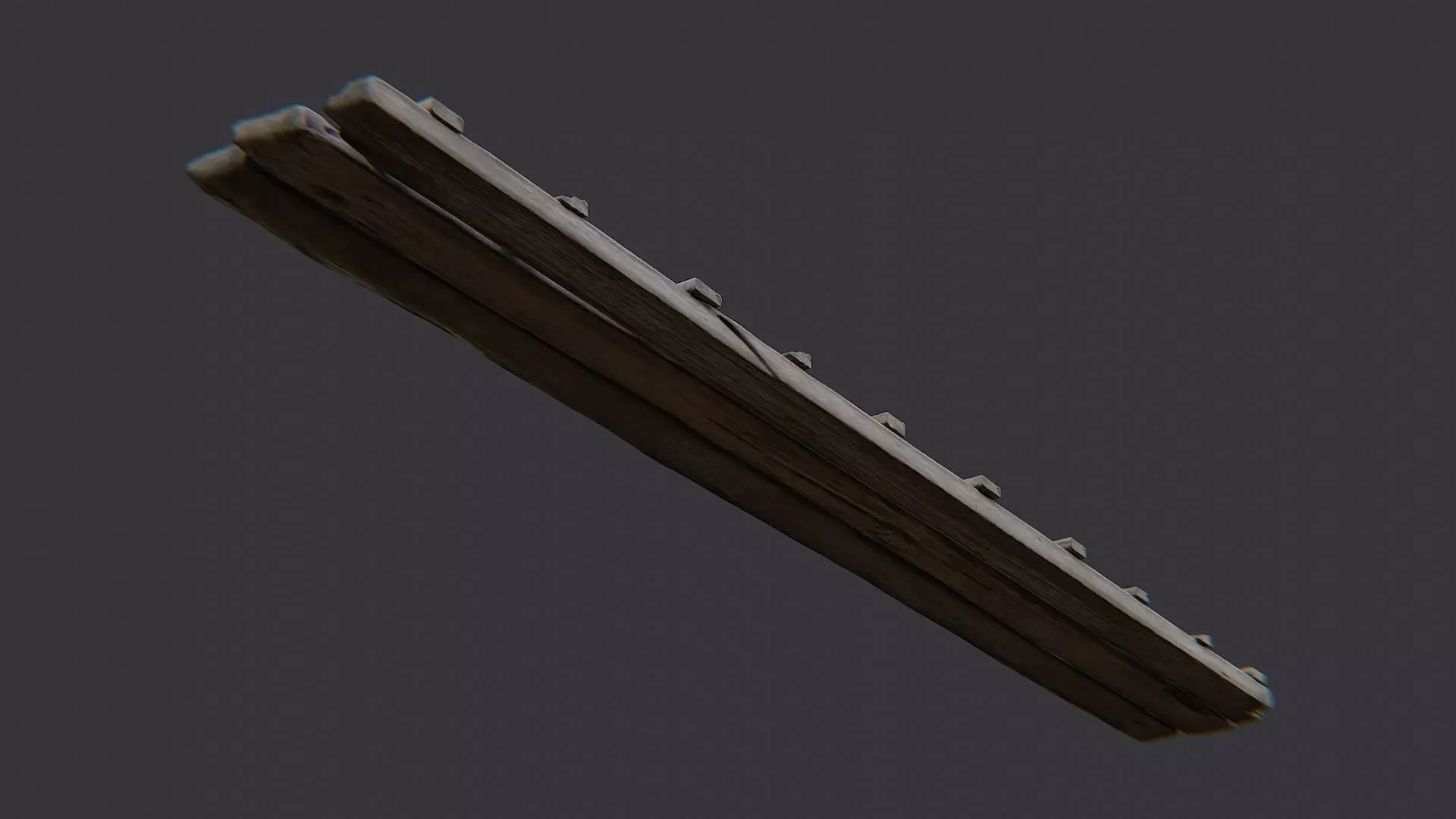 Industrial Plank Bridge Segment for Visualization Low-poly 3D model_5