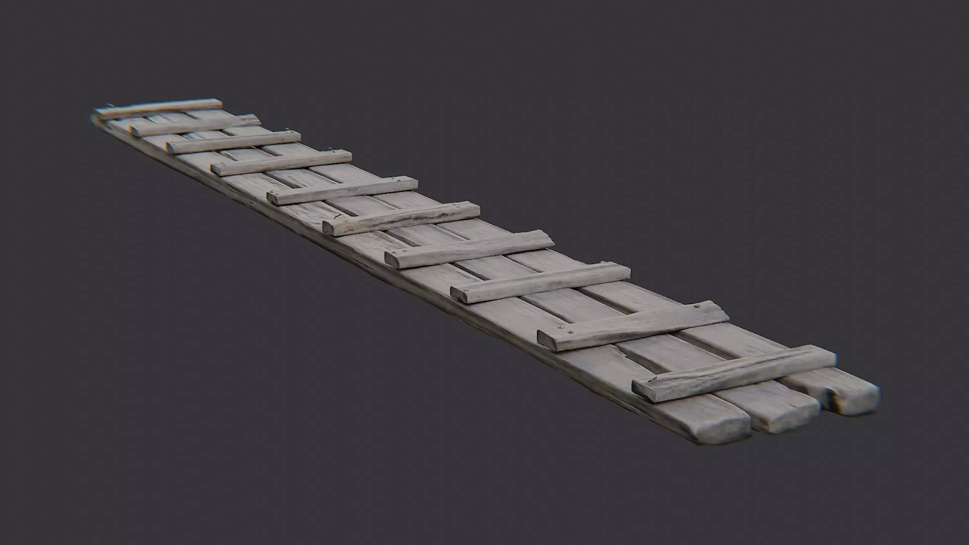 Industrial Plank Bridge Segment for Visualization Low-poly 3D model_1