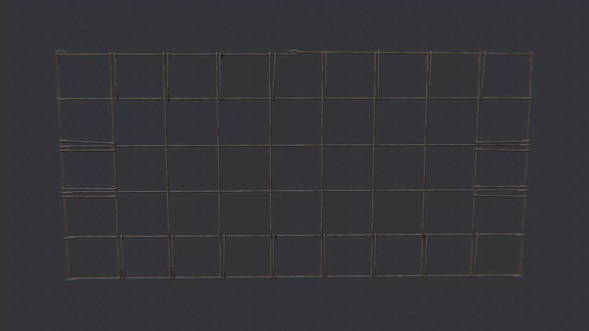 Rebar Grid Wall Panel Metal Decor Low-poly 3D model_2